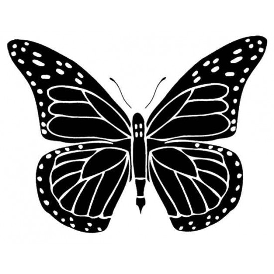 Small Solid Butterfly Rubber Stamp