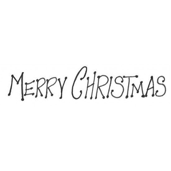 Dot Merry Christmas Rubber Stamp