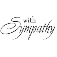 With Sympathy Rubber Stamp