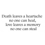 Death leaves a heartache Rubber Stamp