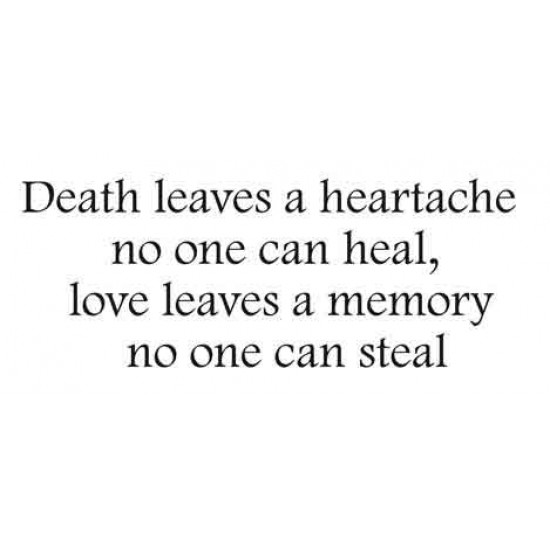 Death leaves a heartache Rubber Stamp