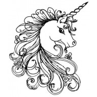 Unicorn Rubber Stamp