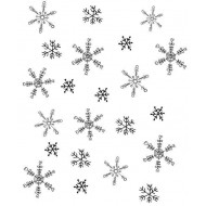 Snowflake Background Rubber Stamp