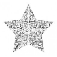 Mini Etched Star Rubber Stamp