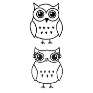 Large Owls Rubber Stamp Set