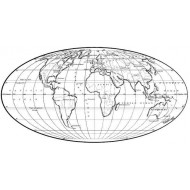 World Map Rubber Stamp