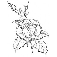 Large Rose Rubber Stamp