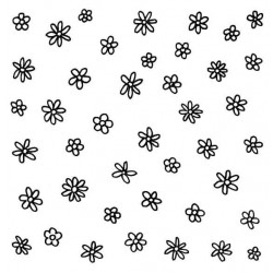 Daisy Background Rubber Stamp