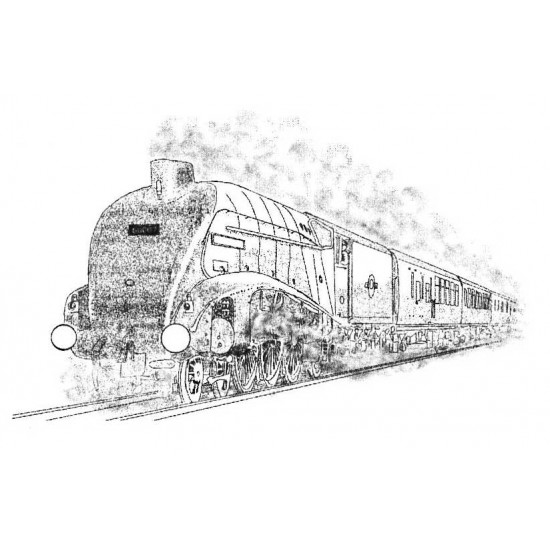 Steam Train Rubber Stamp