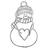 Rosie Snowlady Rubber Stamp