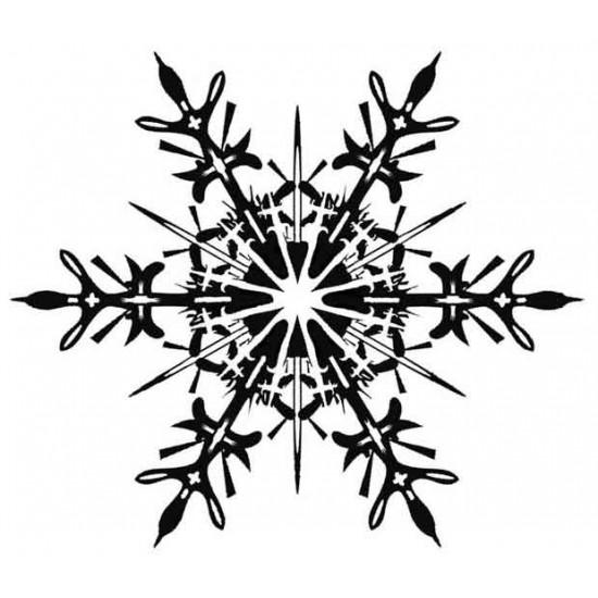 Stunning Snowflake Small Rubber Stamp