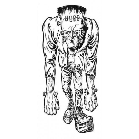 Frankenstein Halloween Rubber Stamp