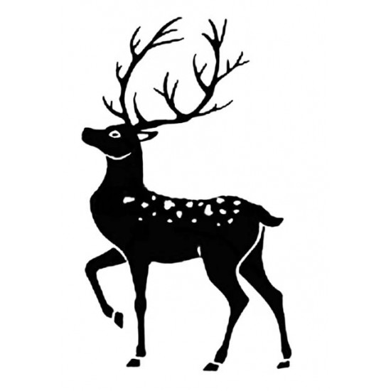 Stag Silhouette Large Rubber Stamp