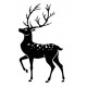 Stag Silhouette Large Rubber Stamp