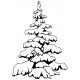 Snowy Tree Large Rubber Stamp