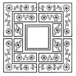 Daisy Multi-Layered Frame Rubber Stamp