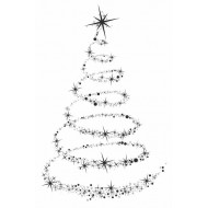 Star Tree Cling Rubber Stamp