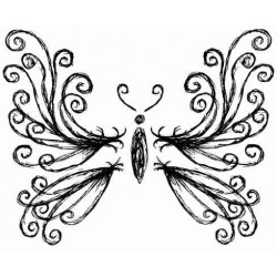 Emilys Butterfly Rubber Stamp