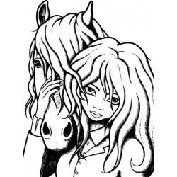 Friends Forever Horse Rubber Stamp