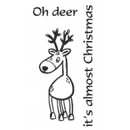 Oh deer cling mounted rubber stamps