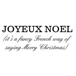 Joyeux Noel Script Rubber Stamp