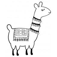 Liliana Llama Alpaca Rubber Stamp