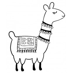 Liliana Llama Alpaca Rubber Stamp