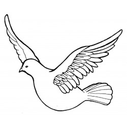 Dove Left Rubber Stamp