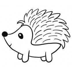 Hugo Hedgehog Rubber Stamp