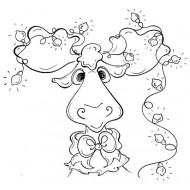 Christmoose Cling Rubber Stamp