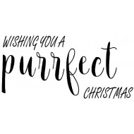 Purrfect Christmas Rubber Stamp