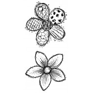 Doodle Blooms Super Sized Cling Rubber Stamps