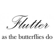 Flutter as the butterflies do Cling Rubber Stamp