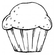 Muffin Rubber Stamp