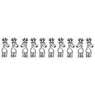 Reindeer Border Cling Rubber Stamp