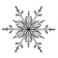 Delicate Snowflake cling mounted rubber stamp