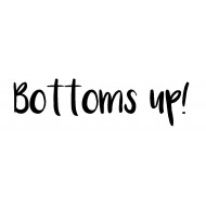 Bottoms up Cling Rubber Stamp