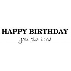 Happy Birthday you old bird Cling Rubber Stamp