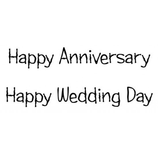 Happy Anniversary Happy Wedding Day Cling Rubber Stamps