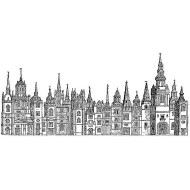 Historic Town Cling Rubber Stamp