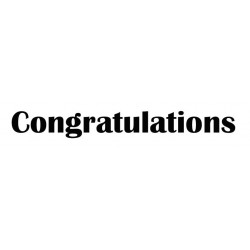 Congratulations Bold Cling Rubber Stamp