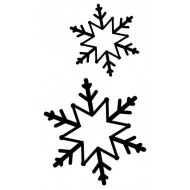 Snowflake Stars Cling rubber stamp Set