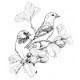 Sparrows Cling Rubber Stamp