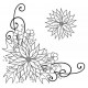 Poinsettia Corner Cling Rubber Stamp