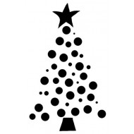 Spots and Dots Tree Cling rubber stamp