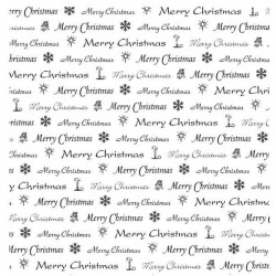 Christmas Text Square Rubber Stamp