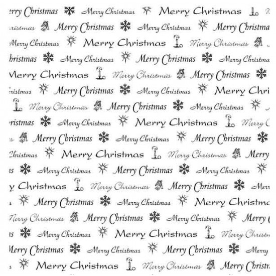 Christmas Text Square Rubber Stamp