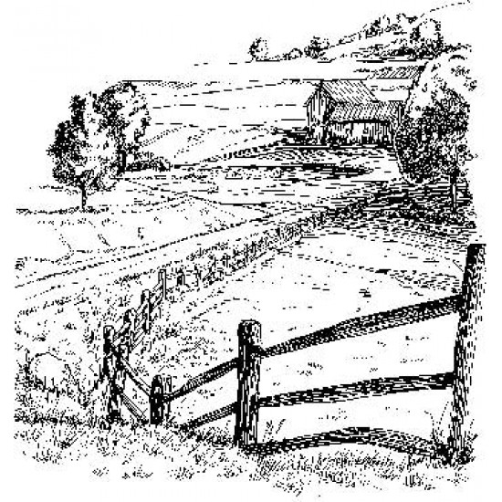 Farmland Rubber Stamp