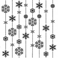 Snowflake Strings Rubber Stamp